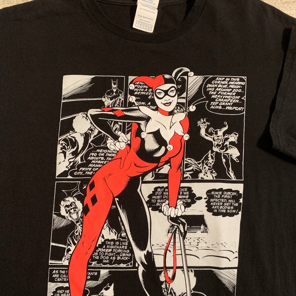 Harley Quinn DC Comics shirt mens large black